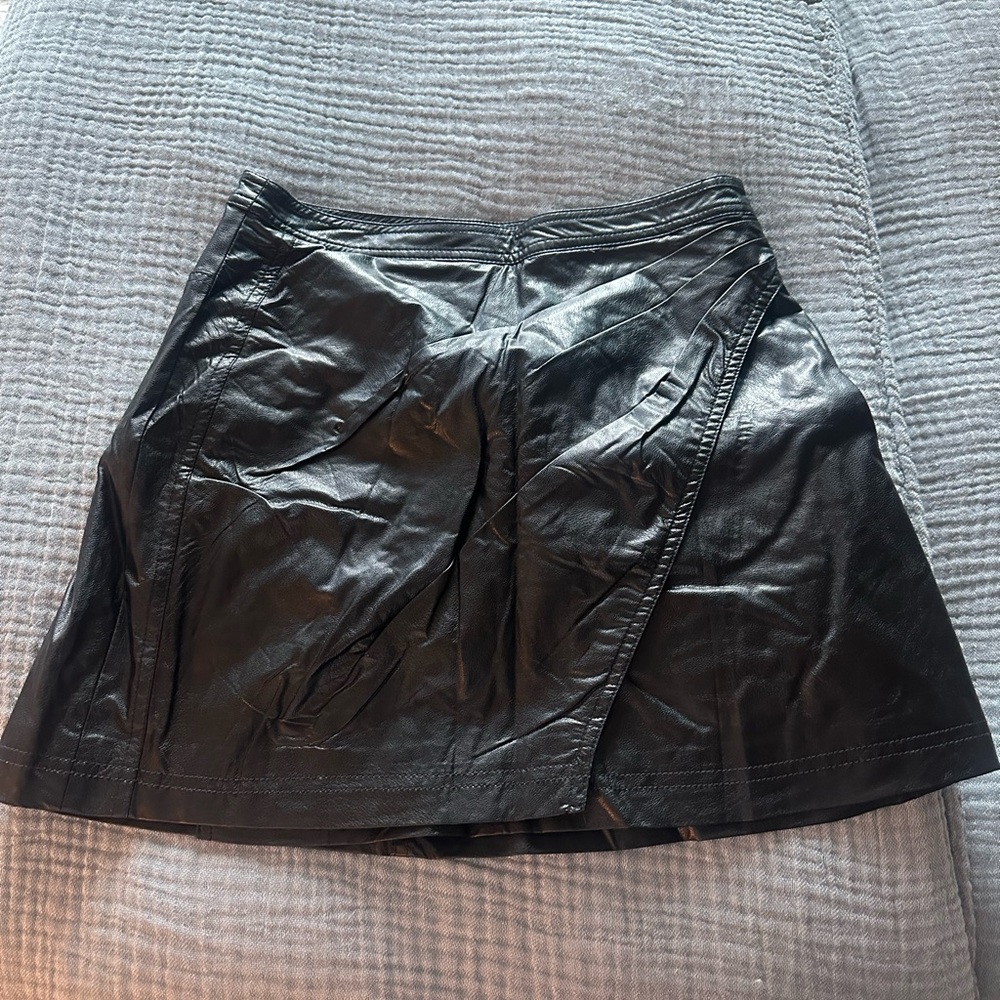 Free people leather skirt